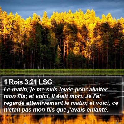 1 Rois 3:21 LSG Bible Verse Image