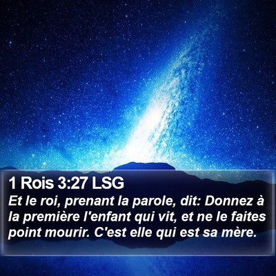 1 Rois 3:27 LSG Bible Verse Image