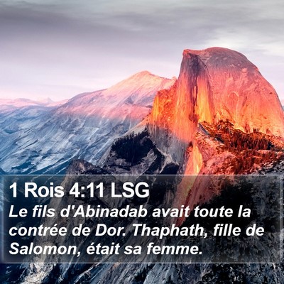 1 Rois 4:11 LSG Bible Verse Image
