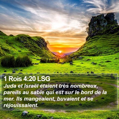 1 Rois 4:20 LSG Bible Verse Image