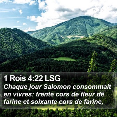 1 Rois 4:22 LSG Bible Verse Image