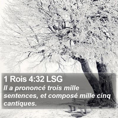 1 Rois 4:32 LSG Bible Verse Image