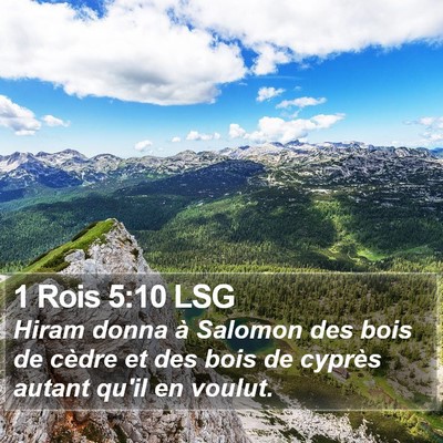 1 Rois 5:10 LSG Bible Verse Image