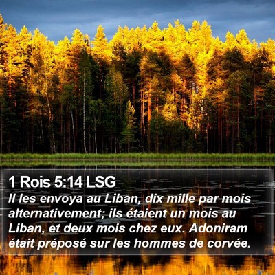 1 Rois 5:14 LSG Bible Verse Image