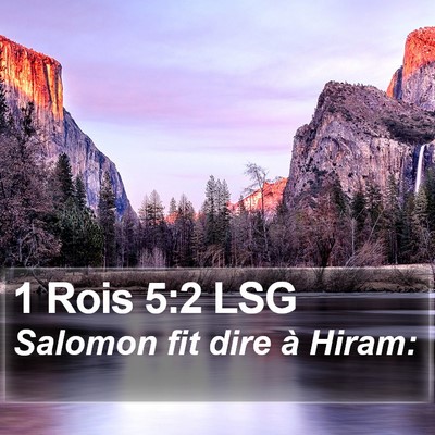 1 Rois 5:2 LSG Bible Verse Image