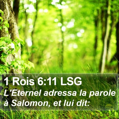 1 Rois 6:11 LSG Bible Verse Image