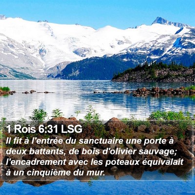 1 Rois 6:31 LSG Bible Verse Image