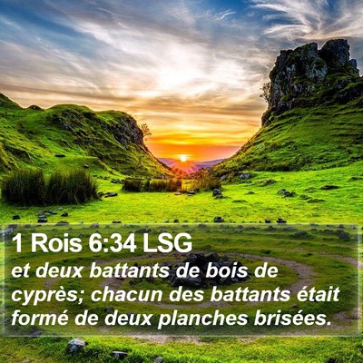 1 Rois 6:34 LSG Bible Verse Image