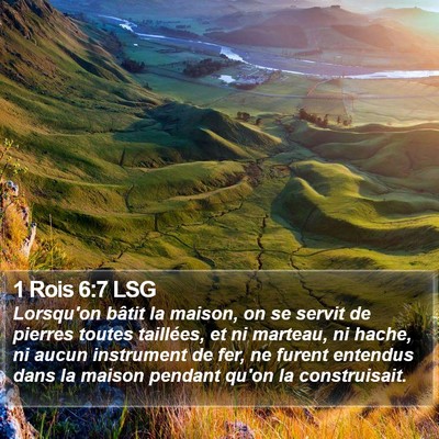1 Rois 6:7 LSG Bible Verse Image