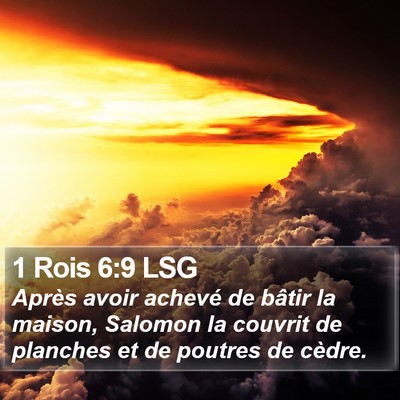 1 Rois 6:9 LSG Bible Verse Image