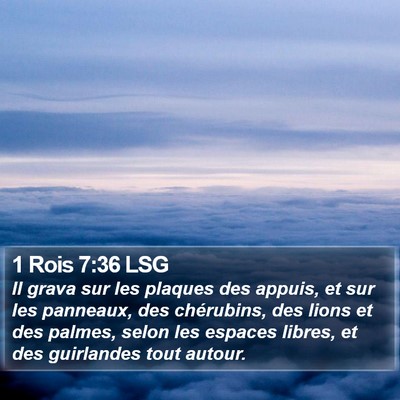 1 Rois 7:36 LSG Bible Verse Image