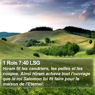1 Rois 7:40 LSG Bible Verse Image