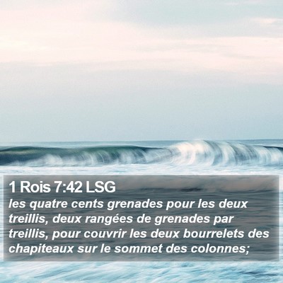 1 Rois 7:42 LSG Bible Verse Image