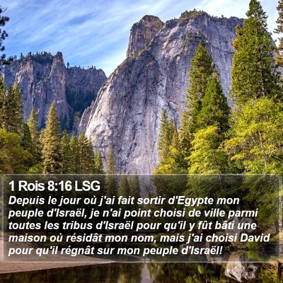 1 Rois 8:16 LSG Bible Verse Image