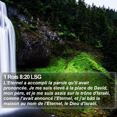 1 Rois 8:20 LSG Bible Verse Image