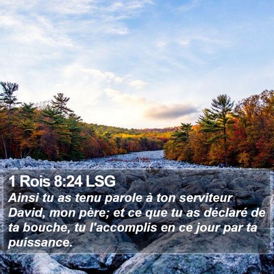 1 Rois 8:24 LSG Bible Verse Image