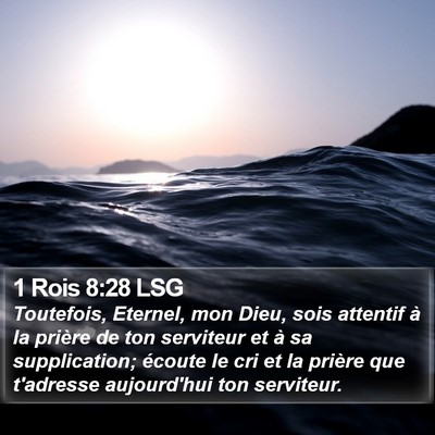 1 Rois 8:28 LSG Bible Verse Image