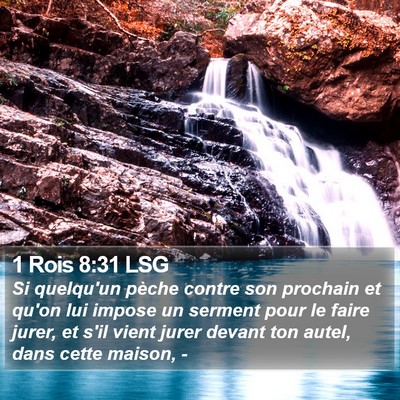 1 Rois 8:31 LSG Bible Verse Image