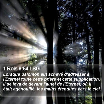 1 Rois 8:54 LSG Bible Verse Image