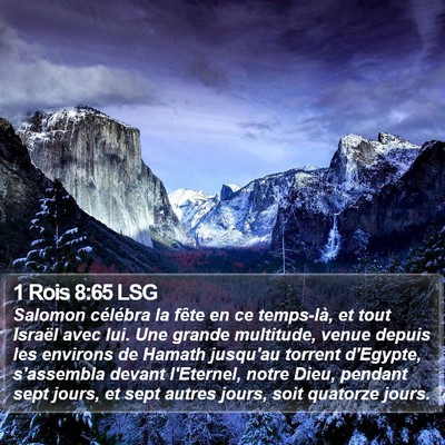 1 Rois 8:65 LSG Bible Verse Image