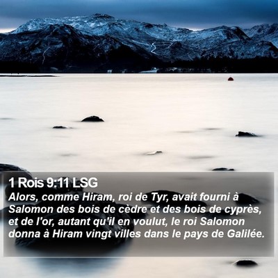1 Rois 9:11 LSG Bible Verse Image
