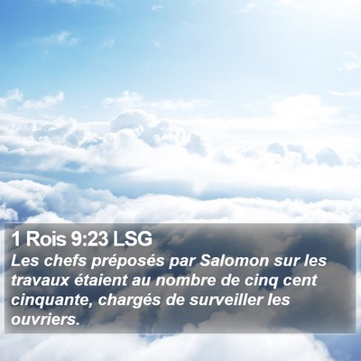1 Rois 9:23 LSG Bible Verse Image
