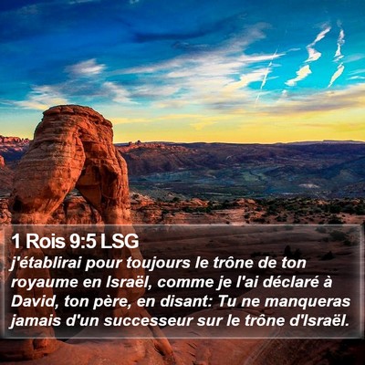 1 Rois 9:5 LSG Bible Verse Image