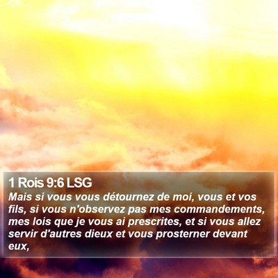 1 Rois 9:6 LSG Bible Verse Image