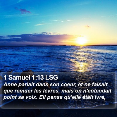 1 Samuel 1:13 LSG Bible Verse Image