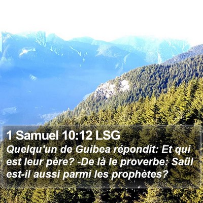 1 Samuel 10:12 LSG Bible Verse Image