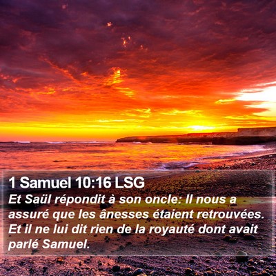 1 Samuel 10:16 LSG Bible Verse Image
