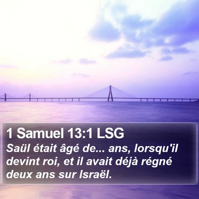 1 Samuel 13:1 LSG Bible Verse Image