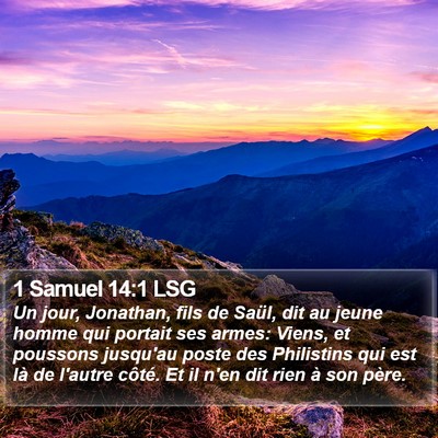 1 Samuel 14:1 LSG Bible Verse Image