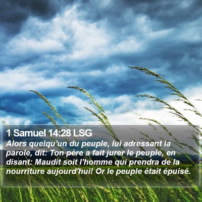 1 Samuel 14:28 LSG Bible Verse Image