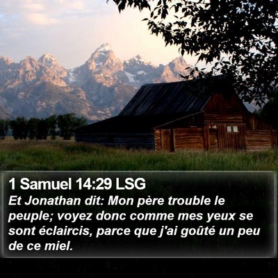 1 Samuel 14:29 LSG Bible Verse Image