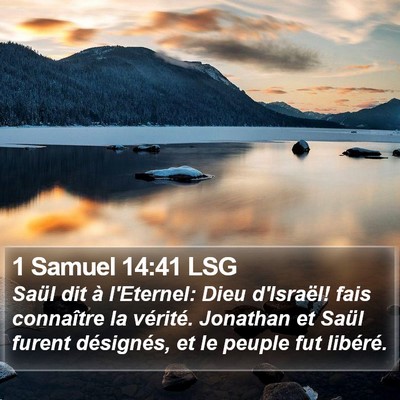 1 Samuel 14:41 LSG Bible Verse Image