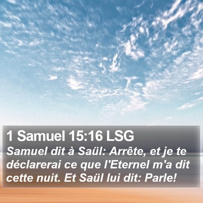 1 Samuel 15:16 LSG Bible Verse Image
