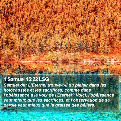 1 Samuel 15:22 LSG Bible Verse Image