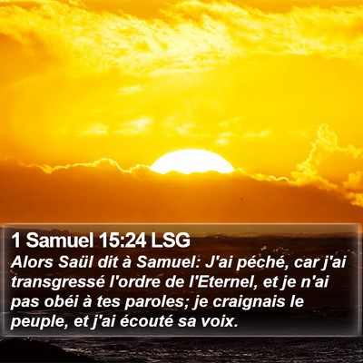 1 Samuel 15:24 LSG Bible Verse Image