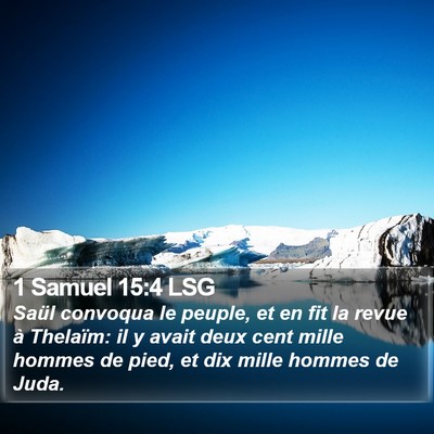 1 Samuel 15:4 LSG Bible Verse Image