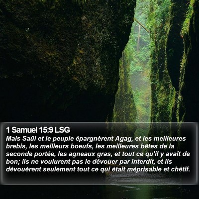 1 Samuel 15:9 LSG Bible Verse Image