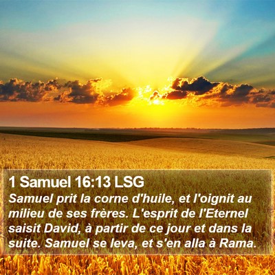 1 Samuel 16:13 LSG Bible Verse Image