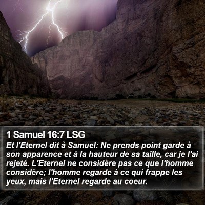 1 Samuel 16:7 LSG Bible Verse Image