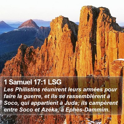 1 Samuel 17:1 LSG Bible Verse Image