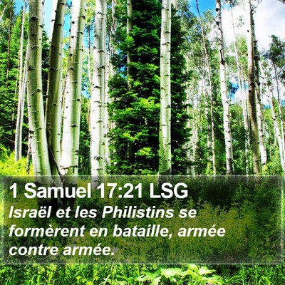1 Samuel 17:21 LSG Bible Verse Image