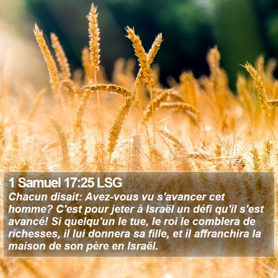 1 Samuel 17:25 LSG Bible Verse Image