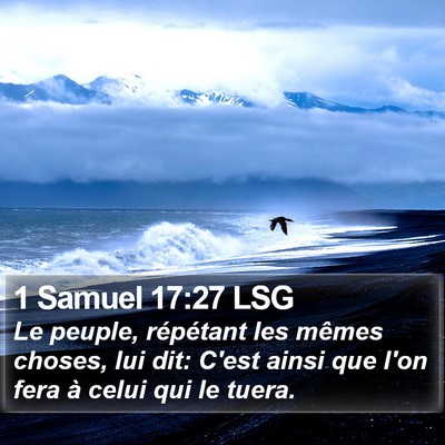 1 Samuel 17:27 LSG Bible Verse Image