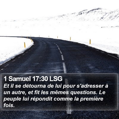 1 Samuel 17:30 LSG Bible Verse Image