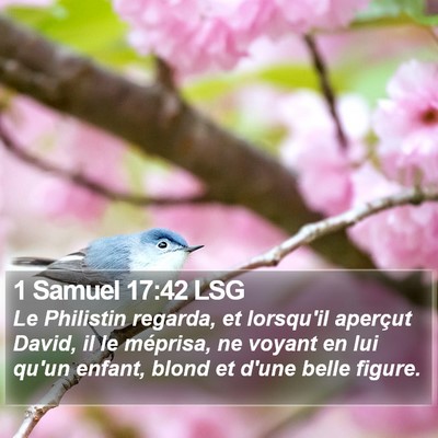 1 Samuel 17:42 LSG Bible Verse Image