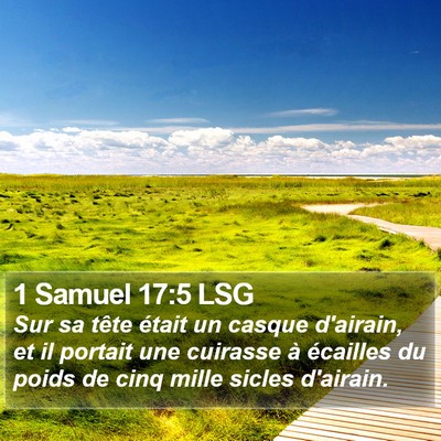 1 Samuel 17:5 LSG Bible Verse Image